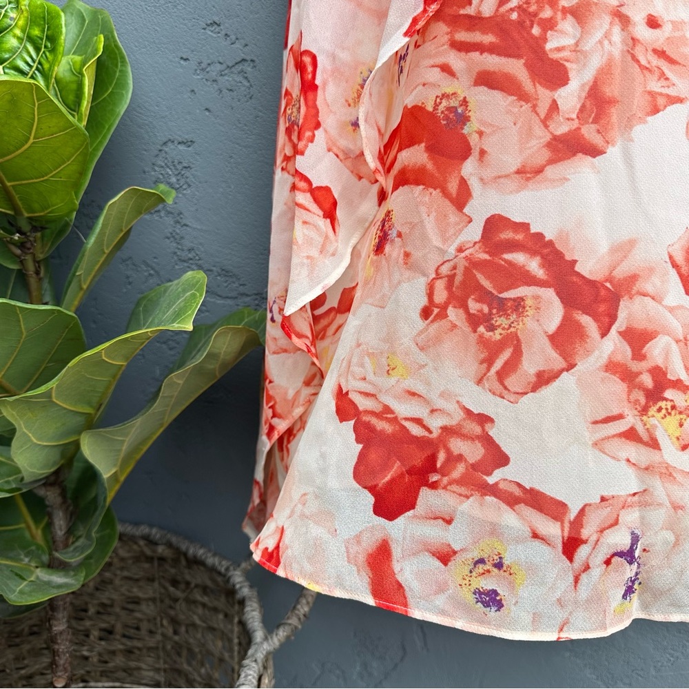 Chiffon Floral Pattern Layered Spring Dress - Picture 6 of 9